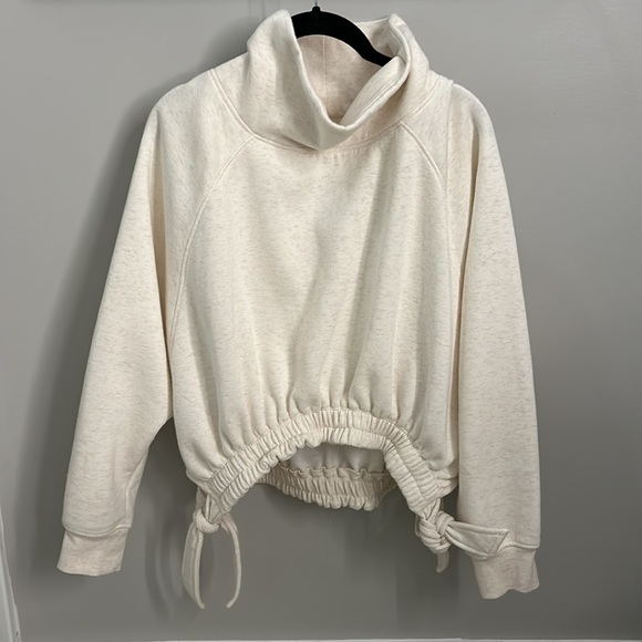 Neutral - Daily Practice by Anthropologie Long-Sleeve Funnel Neck Sweatshirt - Picture 2 of 3